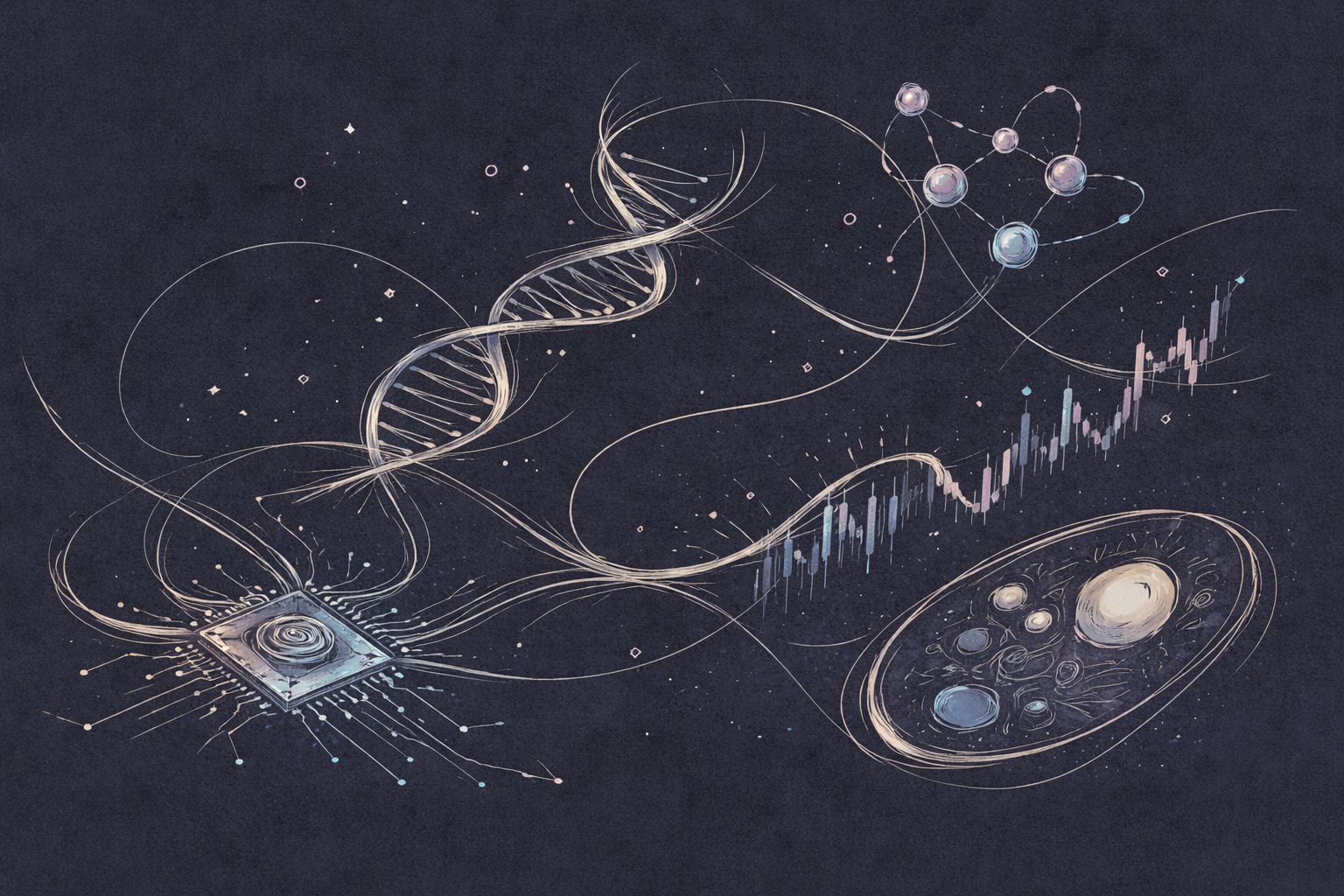 Три технологии, которые перепишут цивилизацию: что происходит, когда квантовые компьютеры, ИИ и биотех сходятся в одной точке